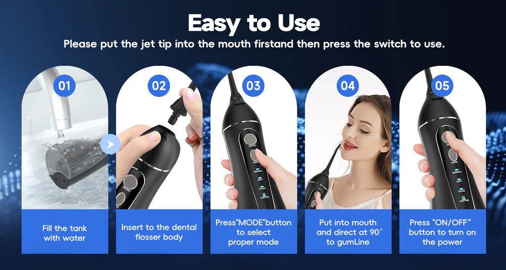 CowLost | uncategorized-mornwell-portable-oral-irrigator-f18-usb-rechargeable-water-flosser-with-4-nozzles-and-200ml-tank |8