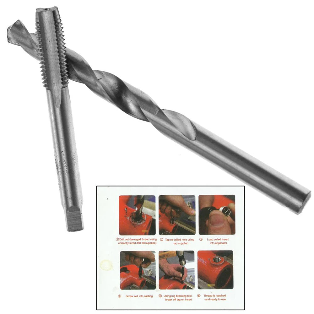 CowLost | product_id-15pcs-metric-helicoil-thread-repair-kit-m5-m14-m12x1-5-for-car-coil-tools |36