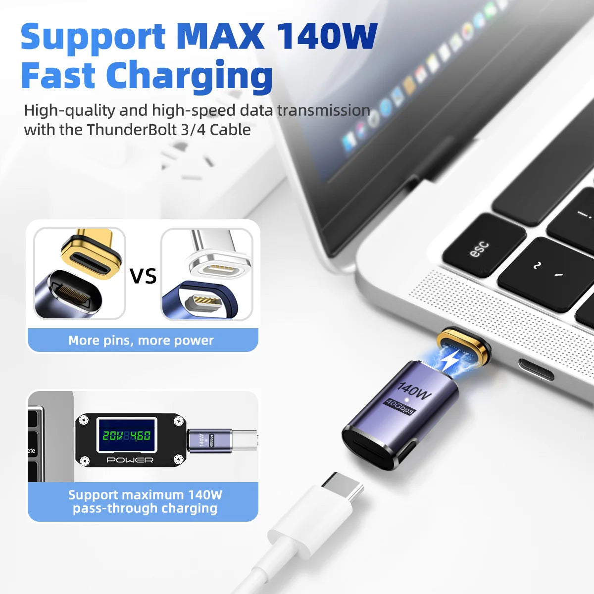 CowLost | product_id-usb4-thunderbolt-3-4-magnetic-type-c-male-to-female-adapter-40gbps-140w-fast-charging-8k-60hz-usb-c-converter-for-ipad-macbook |15