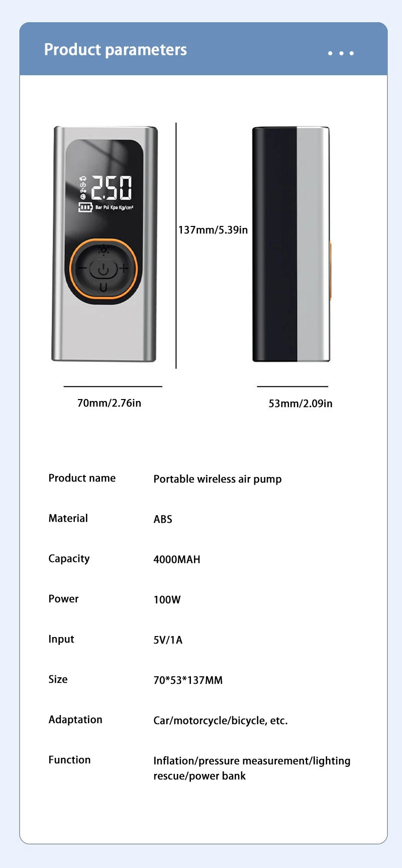 CowLost | product_id-portable-wireless-high-pressure-car-air-pump-with-power-bank-for-fast-inflation |21