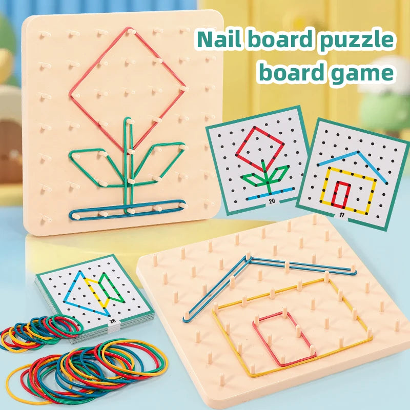 CowLost | product_id-knyysecq-childrens-nail-board-puzzle-toy-with-rubber-bands-and-geometric-shapes-cognitive-exercise-gift |1
