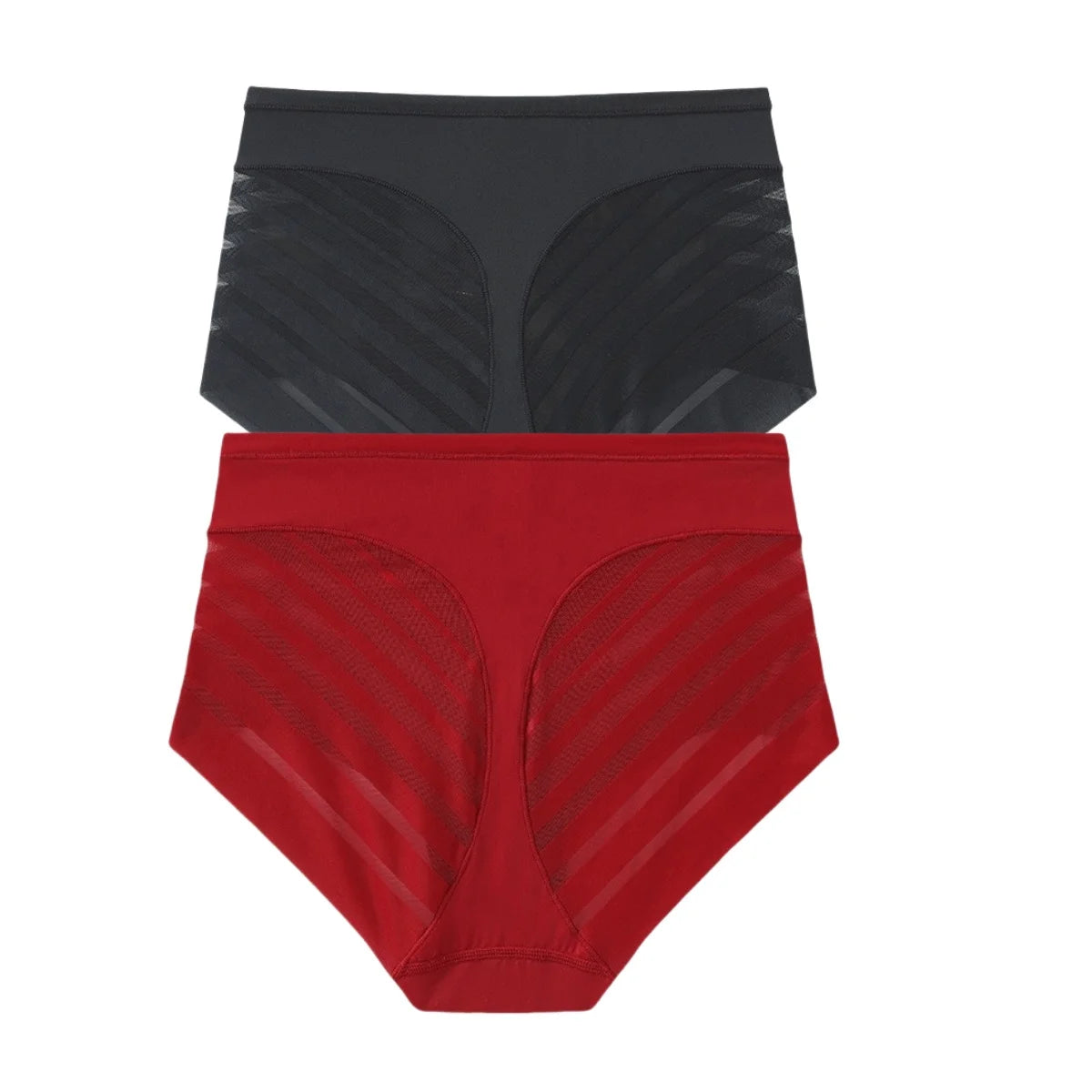 CowLost | product_id-2pcs-womens-mid-waist-ice-silk-tummy-control-butt-lifter-shaping-briefs-m-3xl |13