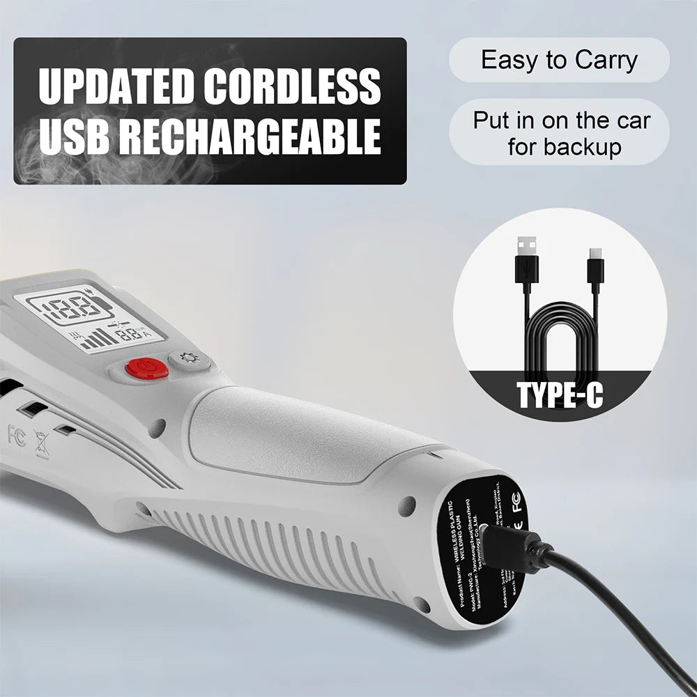 500W Handheld Wireless Plastic Welding Machine with LCD Display for Car Bumper Repair
