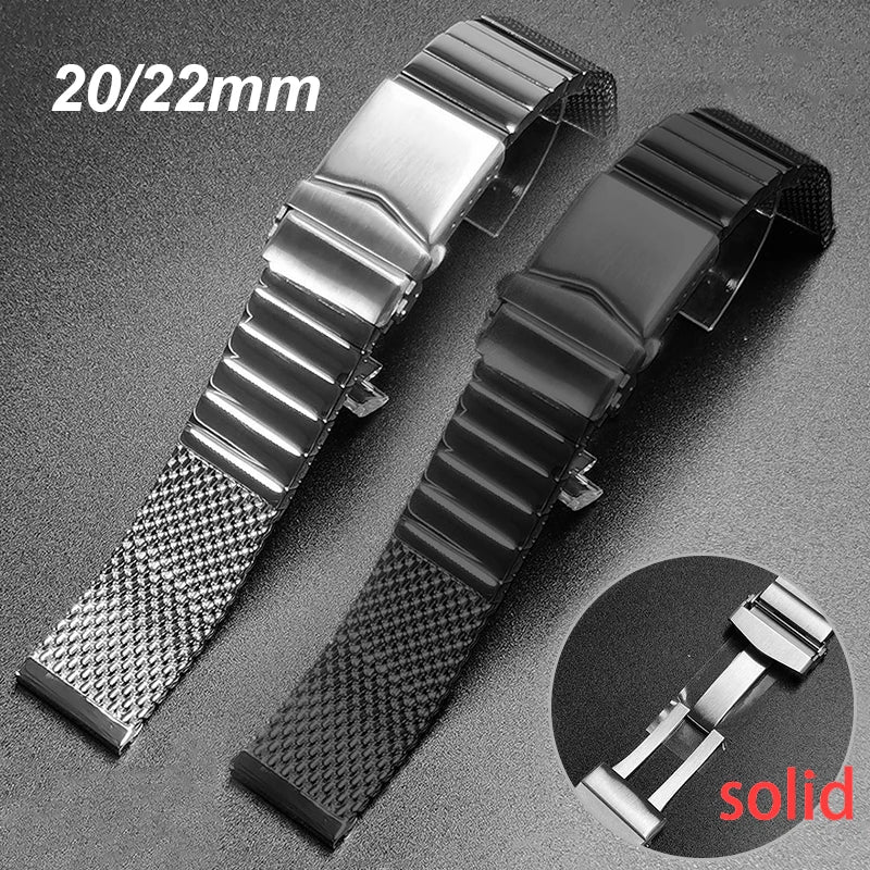 CowLost | bracelets-product_id-metal-mesh-stainless-steel-wrist-strap-for-seiko-20mm-22mm-polished-brushed-watchband |1