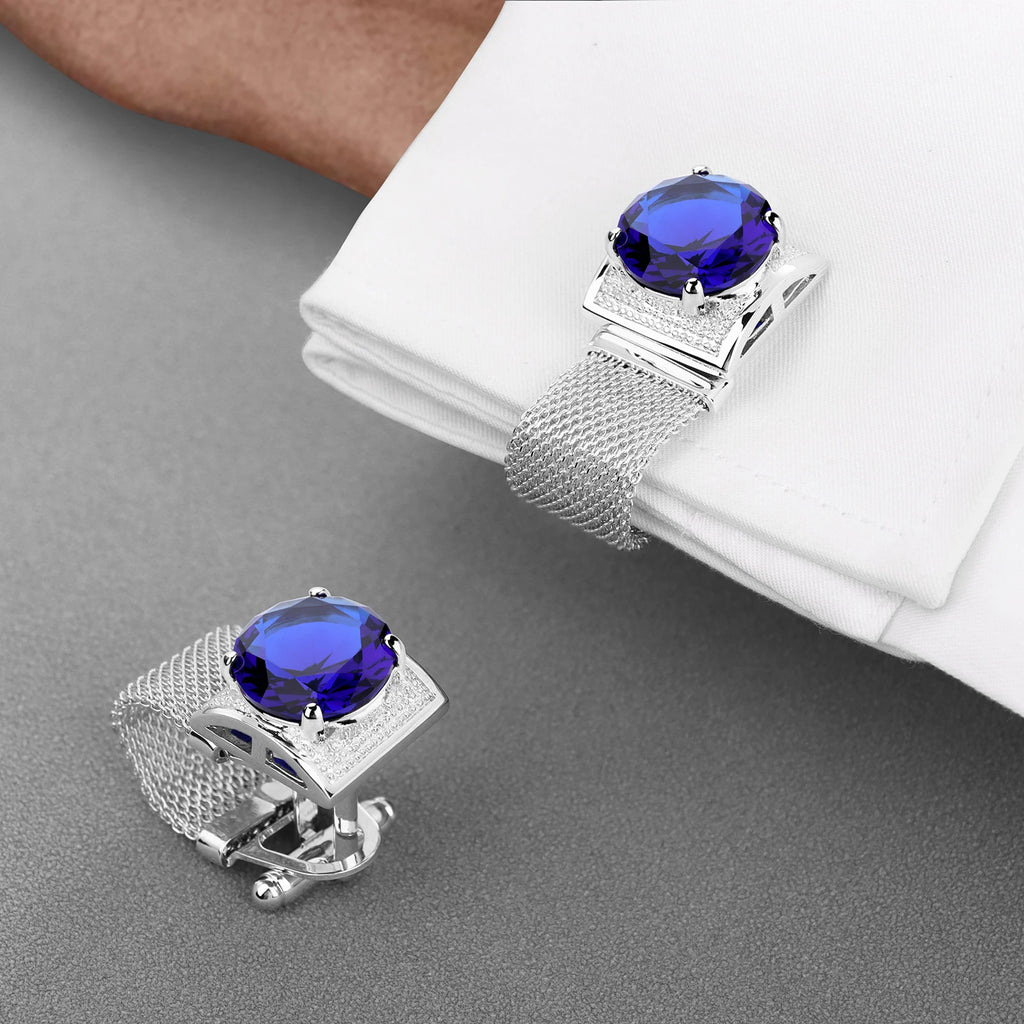 CowLost | clothing-accessories-hawson-mens-silver-birthstone-crystal-cufflinks-luxury |32