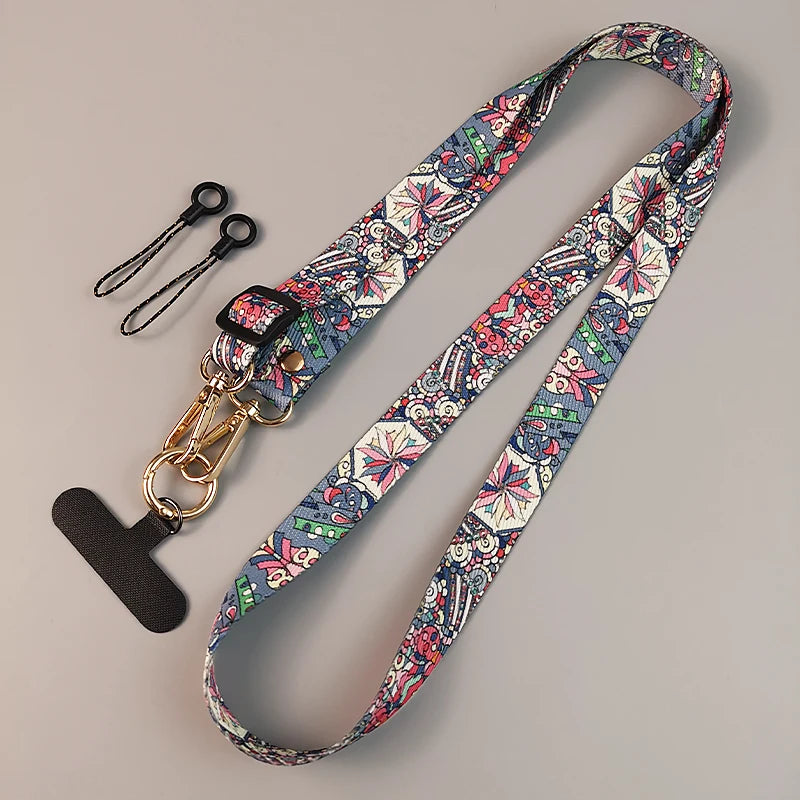 CowLost | uncategorized-adjustable-graffiti-pattern-long-crossbody-phone-lanyard |1