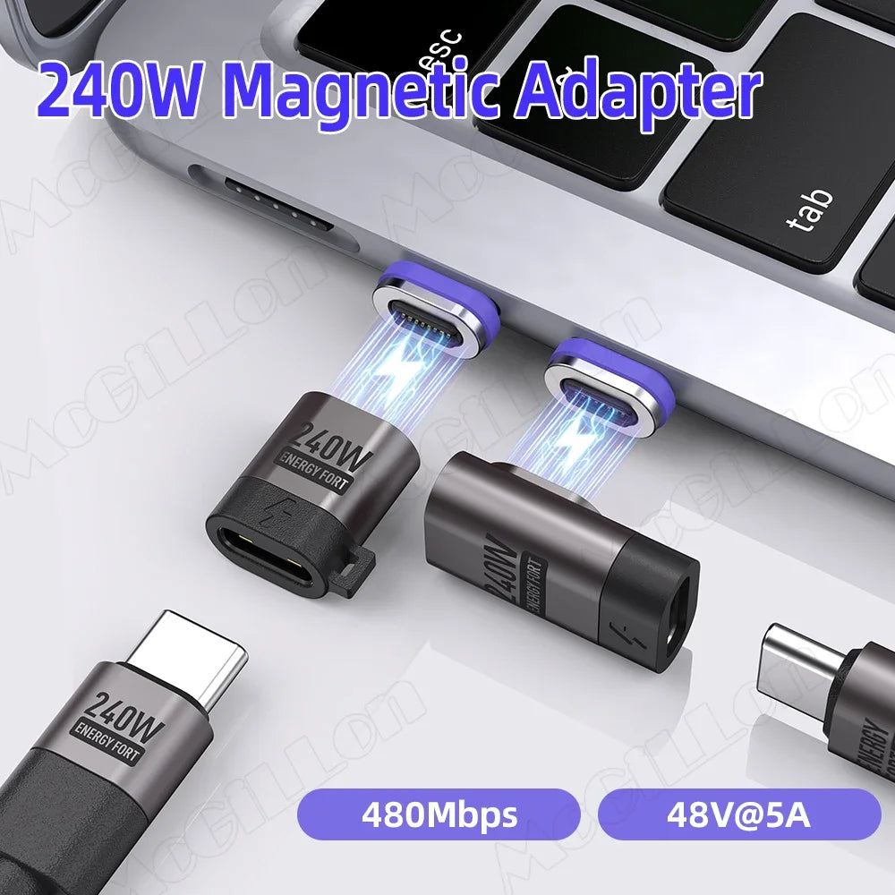 CowLost | product_id-16pin-usb-c-to-usb-c-magnetic-adapter-pd-240w-fast-charging-data-converter-for-iphone-16-15-macbook-samsung-xiaomi |1