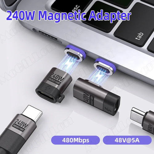 CowLost | product_id-16pin-usb-c-to-usb-c-magnetic-adapter-pd-240w-fast-charging-data-converter-for-iphone-16-15-macbook-samsung-xiaomi |1