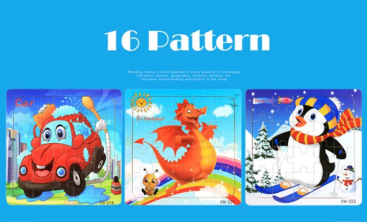 CowLost | fencing-barriers-20-piece-wooden-3d-cartoon-puzzle-educational-toy |15