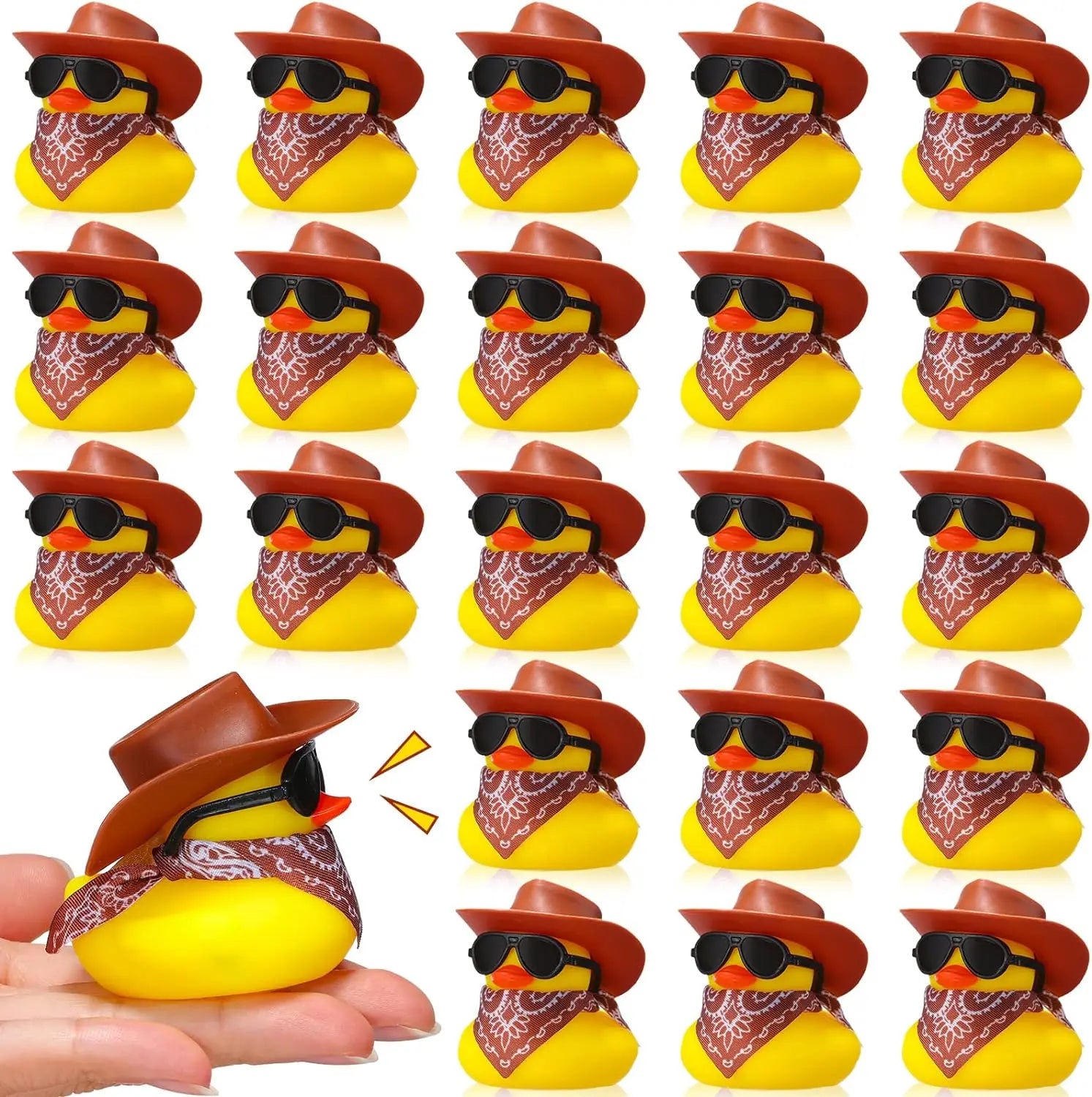 CowLost | product_id-cowboy-rubber-duck-mini-set-6-12-24-48-yellow-ducks-party-toy-for-summer-birthday-swimming-favor |1