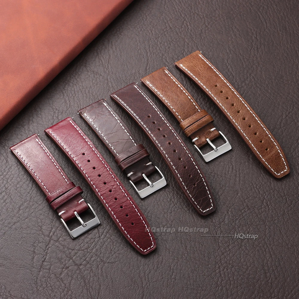 CowLost | bracelets-product_id-vintage-oil-wax-leather-watch-strap-20mm-22mm-universal-cowhide-pin-buckle-waterproof-bracelet |2