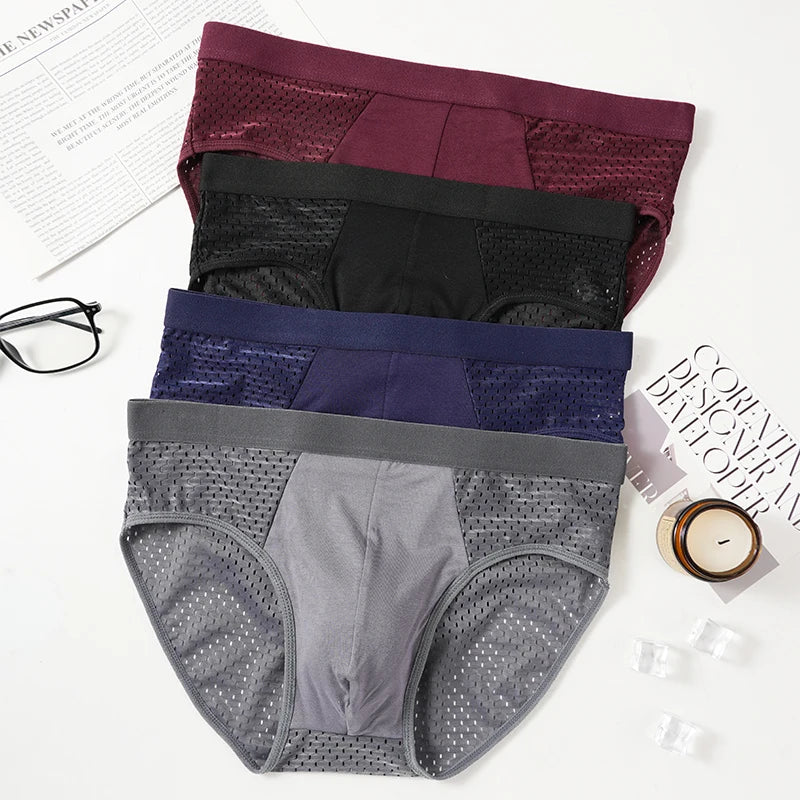CowLost | xl-4xl-mens-plus-size-breifs-solid-color-breathable-panties |7