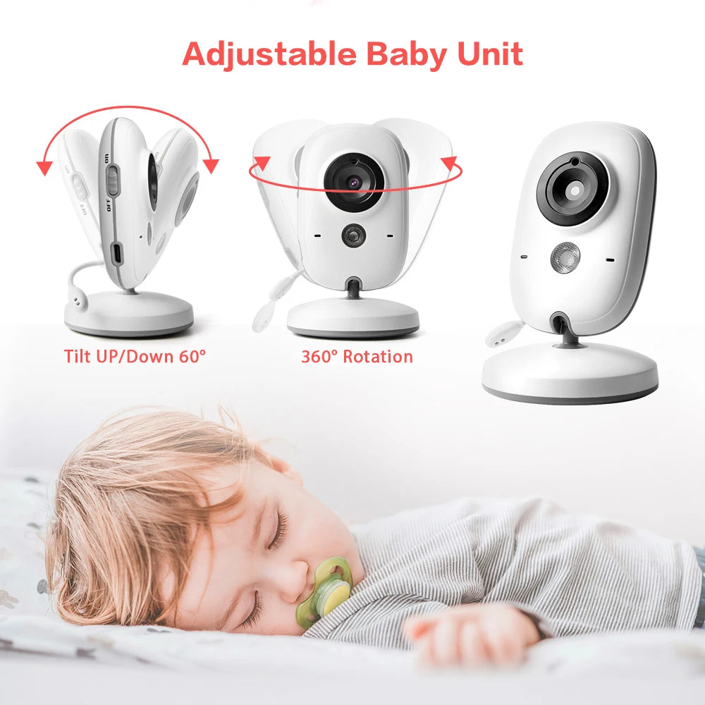 CowLost | vb603-video-baby-monitor-2-4g-wireless-with-3-2-inches-lcd-2-way-audio-talk-night-vision-surveillance-security-camera-babysitter |11