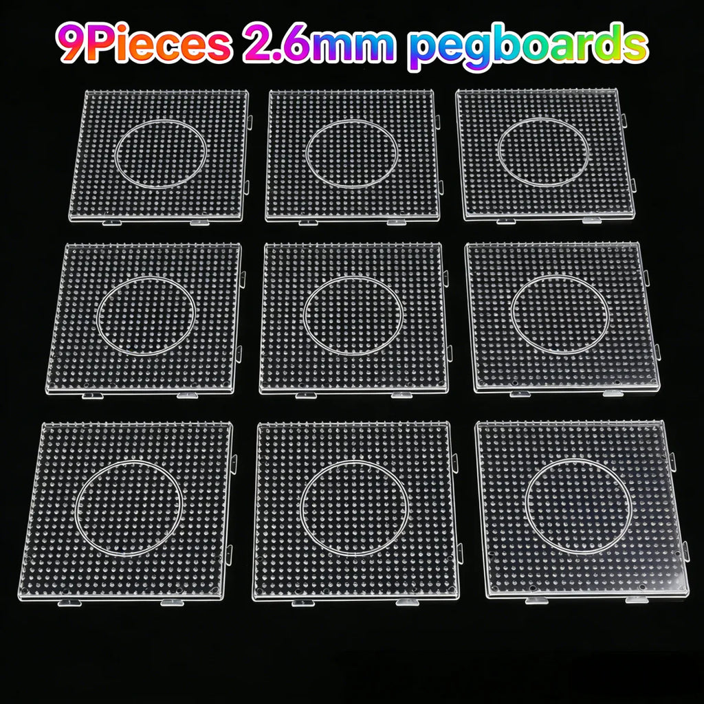 2.6mm Perler Beads Square Pegboard Puzzle Educational DIY Toys for Kids