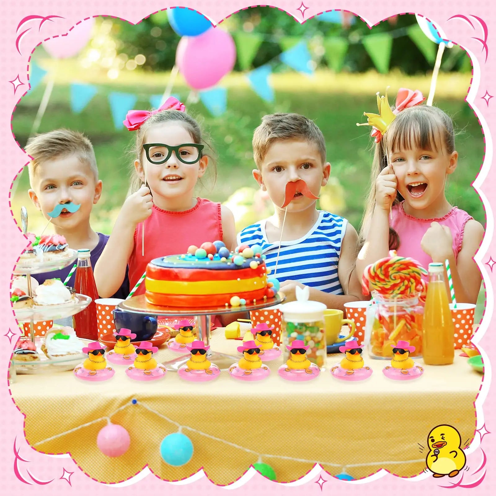 CowLost | product_id-6-12-24-48-summer-rubber-duck-car-dashboard-decorations-with-mini-hat-and-swim-ring |5