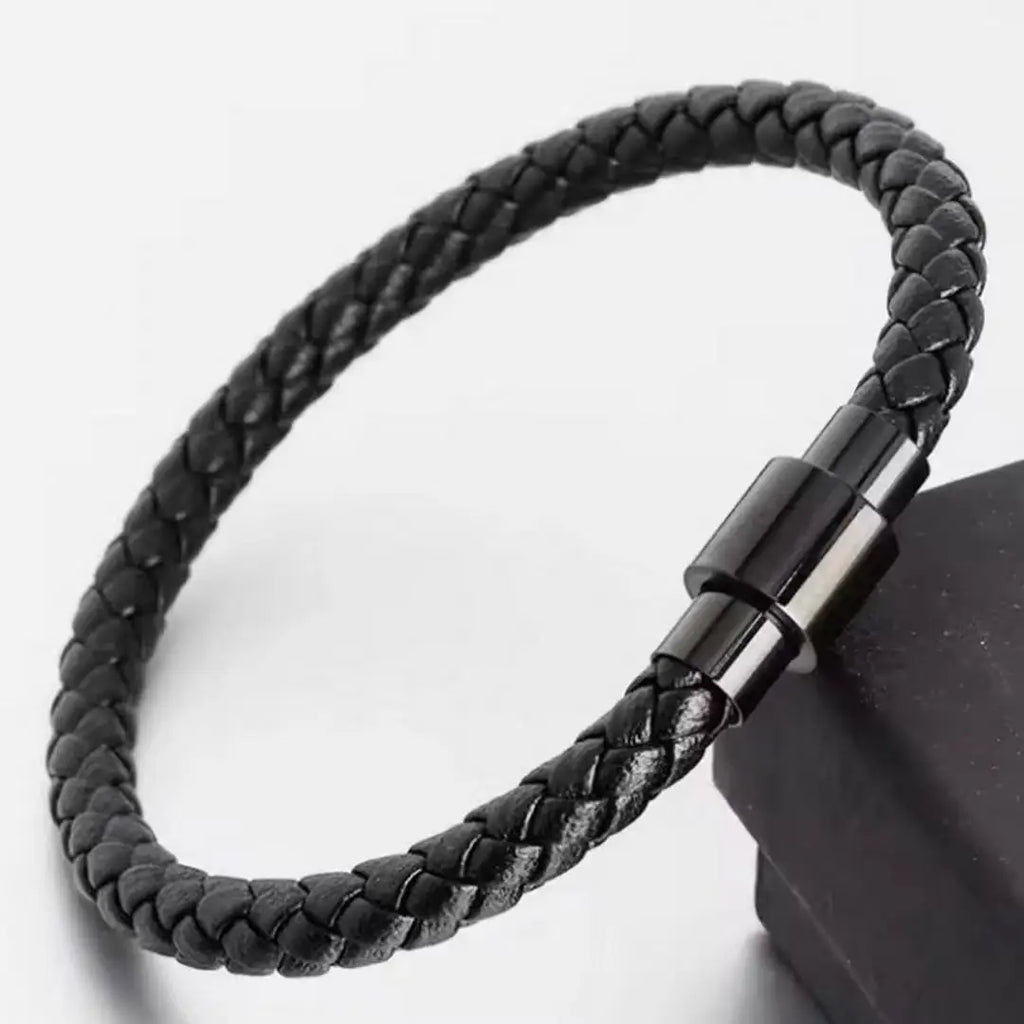 Leather Braid Bracelet Unisex Autumn Winter Fashion Accessories Gift