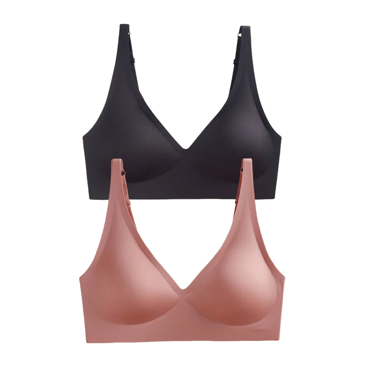 CowLost | product_id-2pcs-seamless-wireless-push-up-bras-soft-padded-deep-v-bralettes-s-3xl |20
