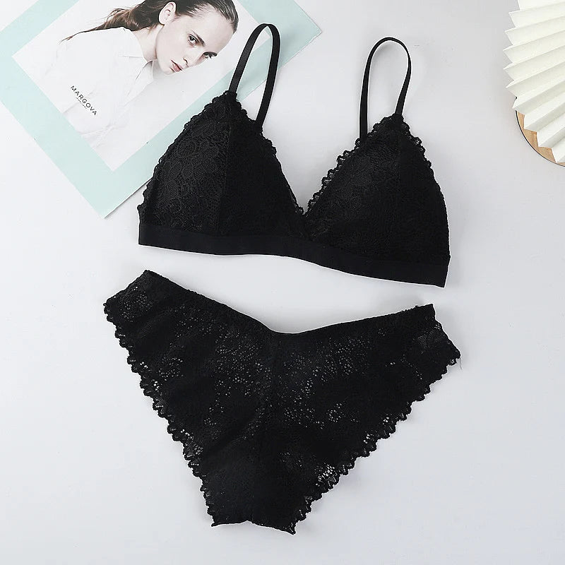 CowLost | product_id-women-lace-non-wire-push-up-bra-and-low-waist-panties-set-sexy-lingerie |23