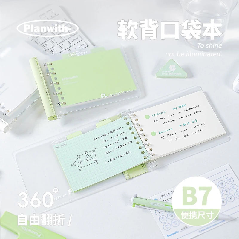 CowLost | product_id-planwith-b7-softcover-loose-leaf-notebook-refillable-pocket-binder-for-homework-journal-and-mistake-correction |1