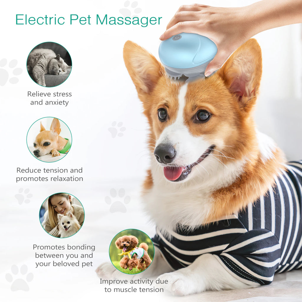 ORIA Handheld Electric Cat Massager for Relaxation and Hair Growth