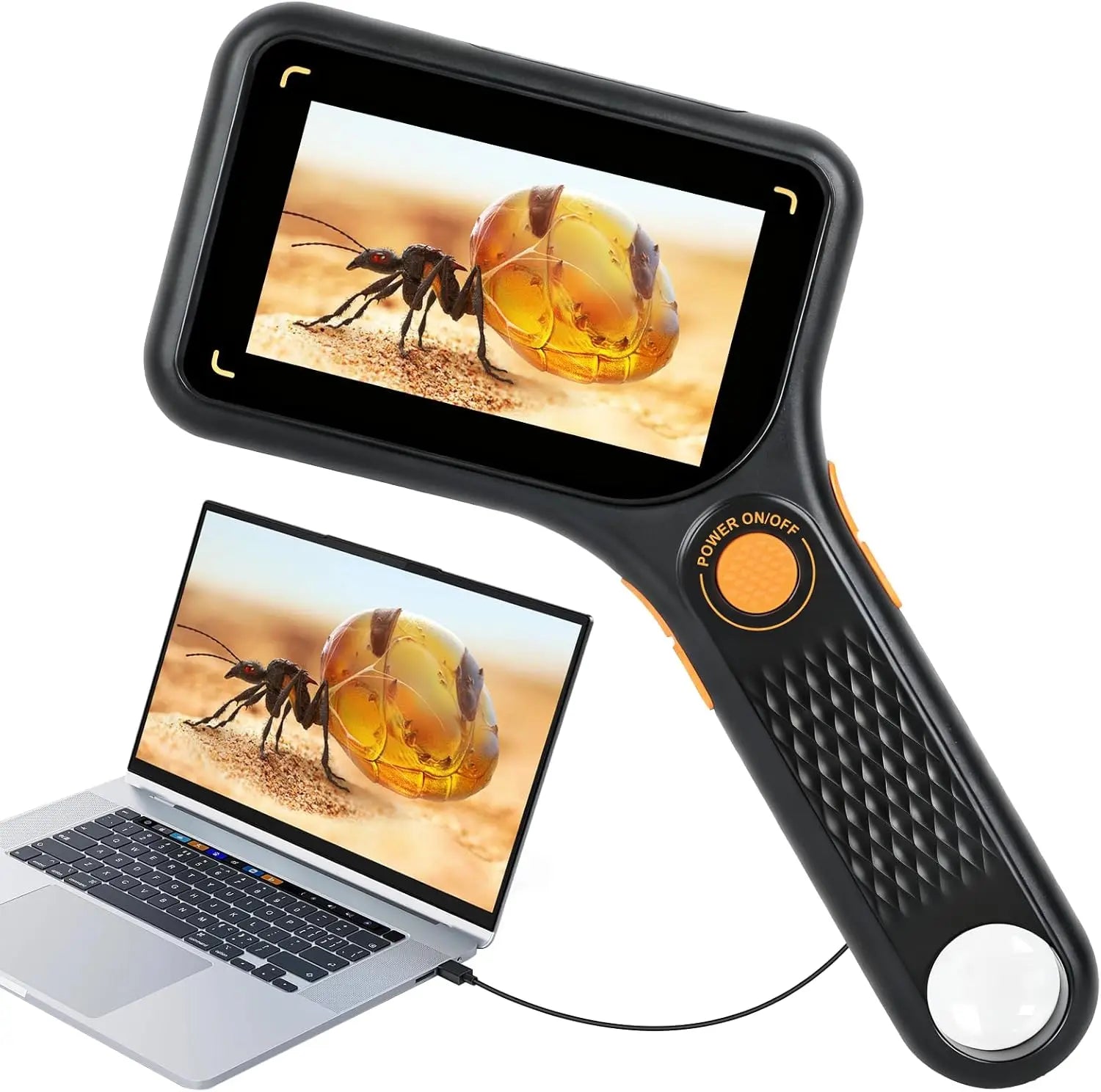 CowLost | 500x-handheld-microscope-3-0-inch-screen-with-magnifying-glass-portable-electronic-repair-microscopes-support-photoes-and-video |1
