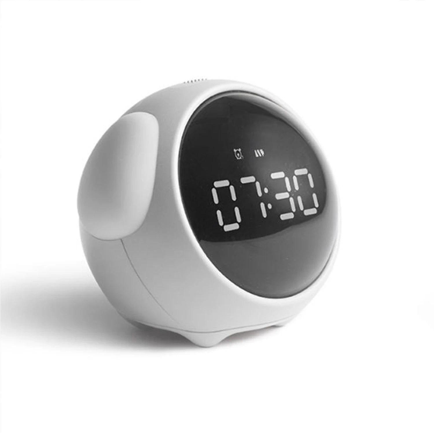 Cute Kids Digital Alarm Clock with Sound-Activated Night Light, Dual Alarms, Snooze, Rechargeable