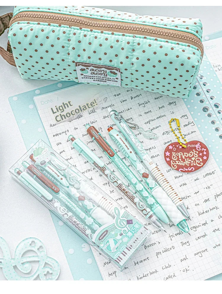 CowLost | product_id-2026-rosyposy-0-5mm-retractable-gel-pen-aesthetic-strawberry-music-notes-design-quick-dry-for-office-exam |14