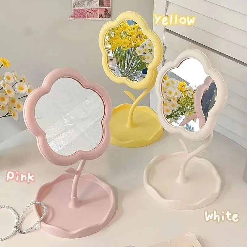 CowLost | product_id-creative-round-flower-desktop-mirror-for-bedroom-decor |1