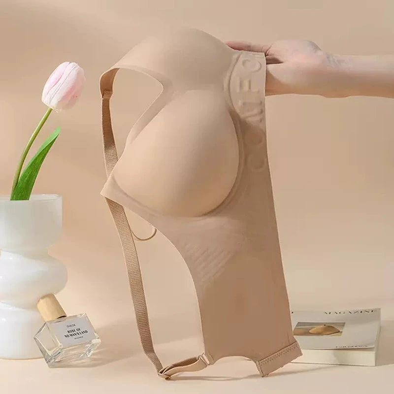 CowLost | comfortable-bra-without-underwire-soft-support-lifting-seamless-breast-reduction-small-chest-push-up-nude-bra |3