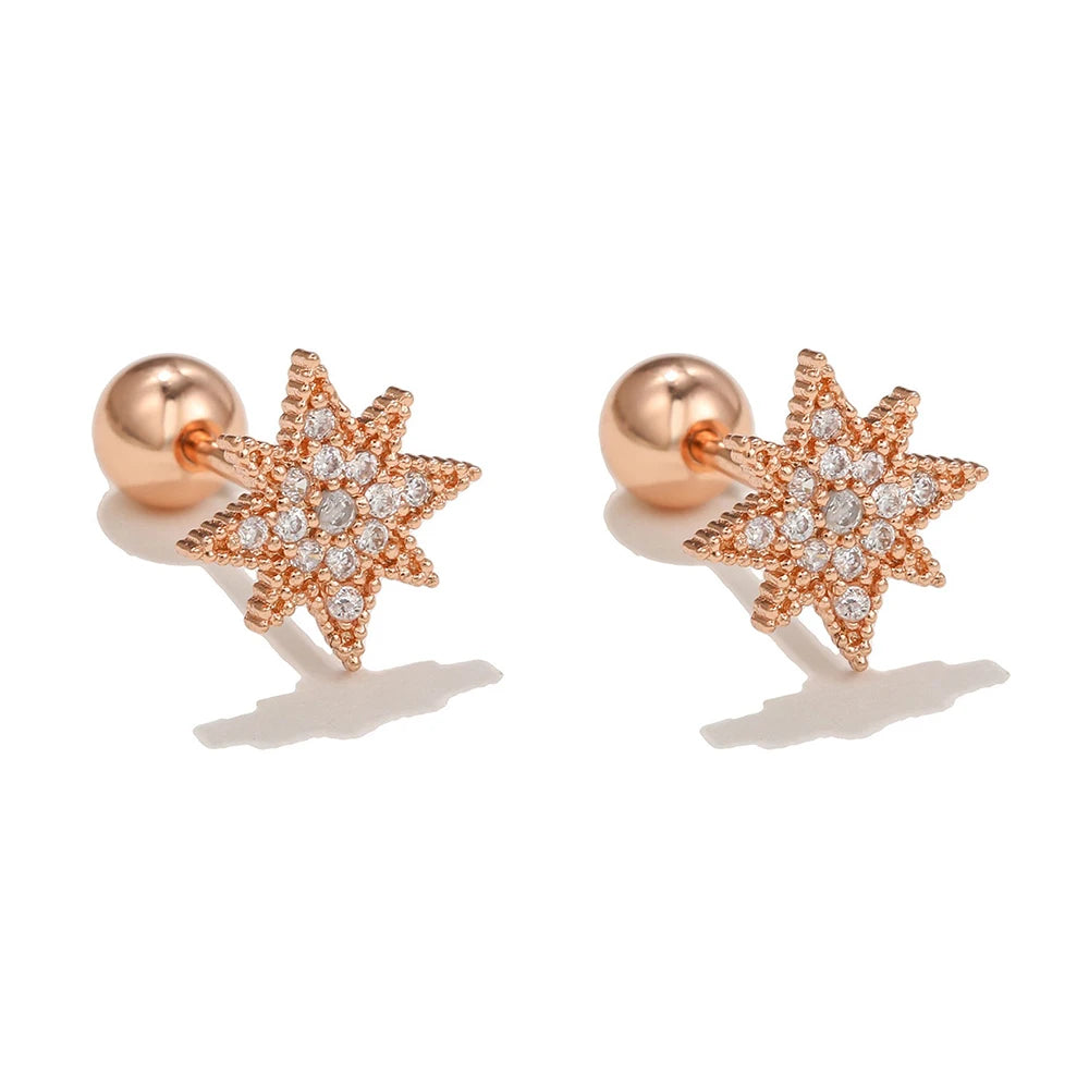 CowLost | business-card-cases-stainless-steel-cubic-zirconia-chain-hoop-earrings-for-women |34
