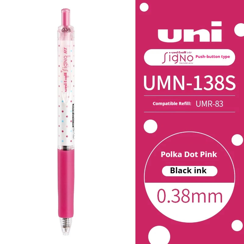 CowLost | product_id-uni-ball-signo-umn-138s-limited-polka-dot-gel-pen-0-38mm-retractable-fine-point-assorted-colors |63