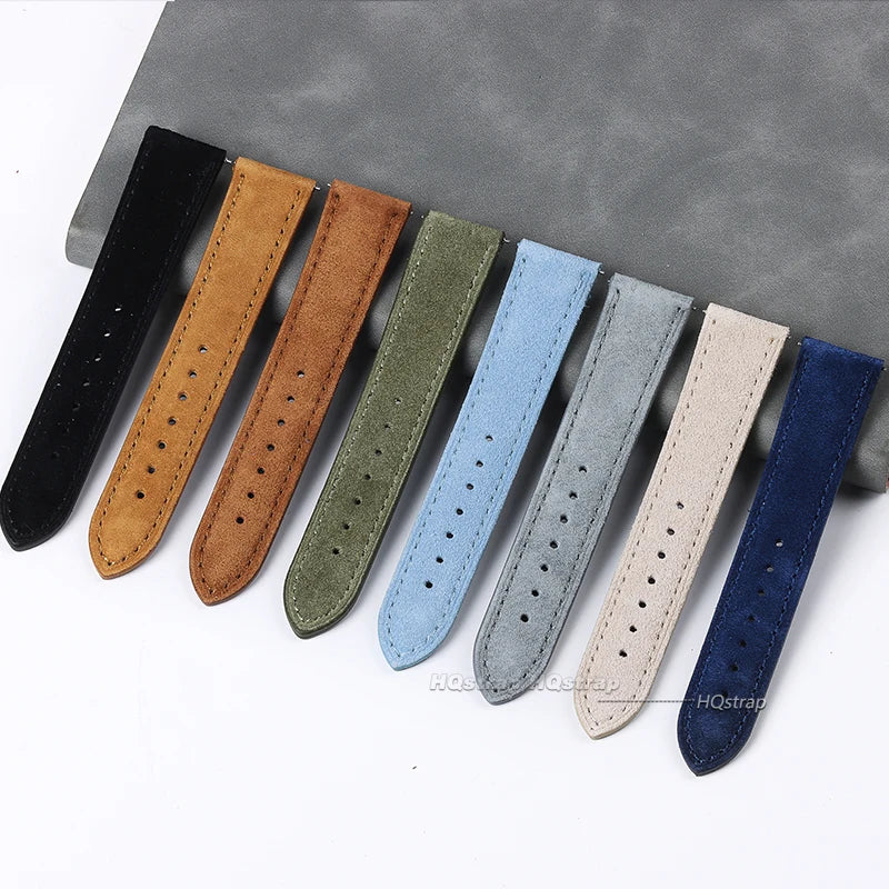 CowLost | watch-bands-product_id-soft-suede-leather-watchband-18-24mm-steel-pin-buckle-quick-release-blue-brown-green-strap |10