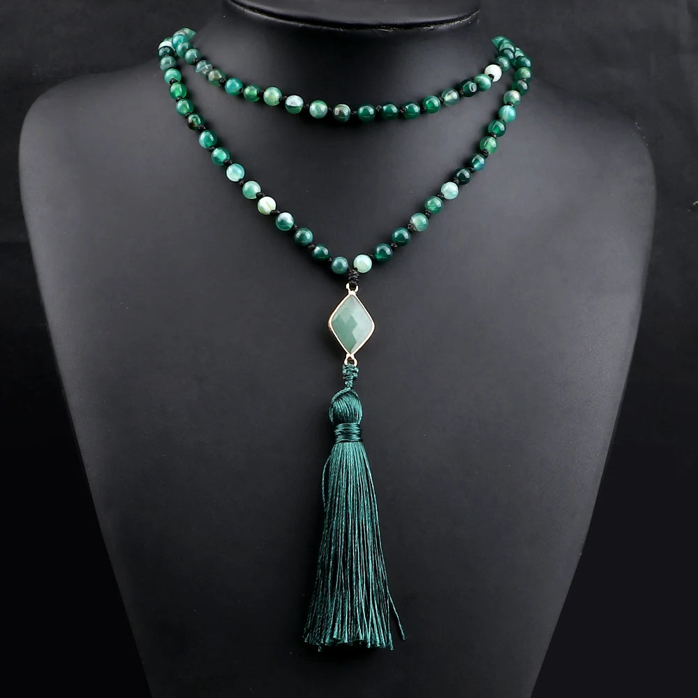 CowLost | handbags-bohemian-108-beaded-mala-tassel-necklace-natural-stone-yoga-jewelry |1