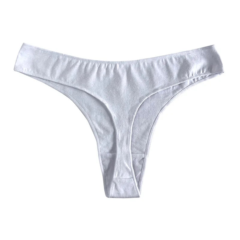 CowLost | product_id-4-pack-women-s-cotton-low-waist-breathable-solid-color-g-string-thongs-m-xl |11