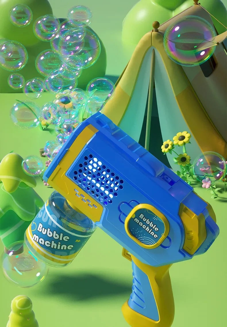 Space Electric Automatic Bubble Gun Toy for Kids Outdoor Summer Games