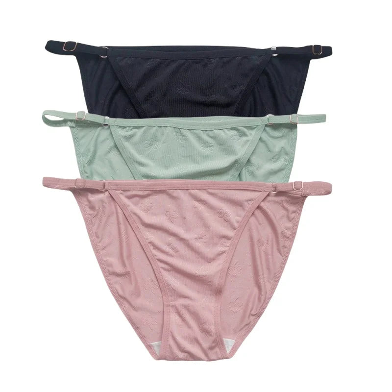 CowLost | product_id-3pcs-women-s-low-rise-ice-silk-brazilian-briefs-s-xl-solid-colors |15