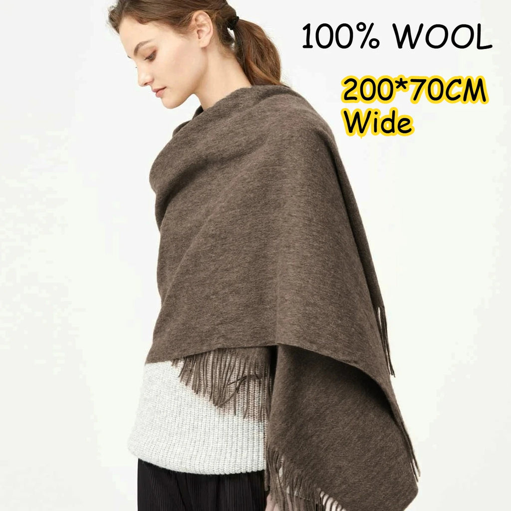 CowLost | wool-scarf-women-thick-cashmere-winter-scars |1