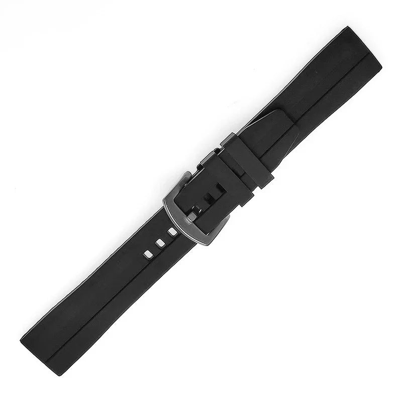 Waterproof Silicone Watch Strap 14+9cm Extended Length for Rolex & Seiko 20/22mm Wristband