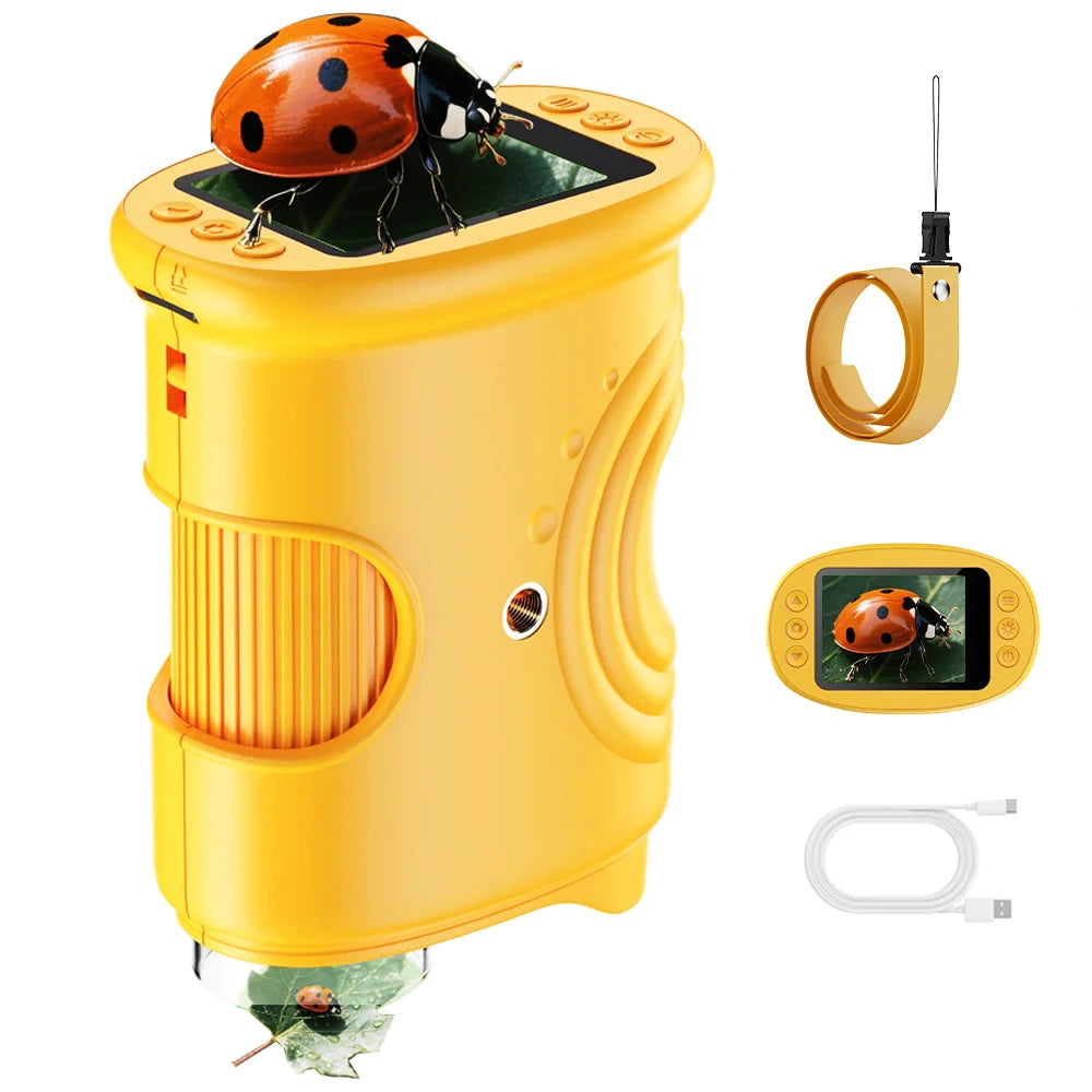 1000X Pocket Microscope for Kids with 4K 2.0" Screen