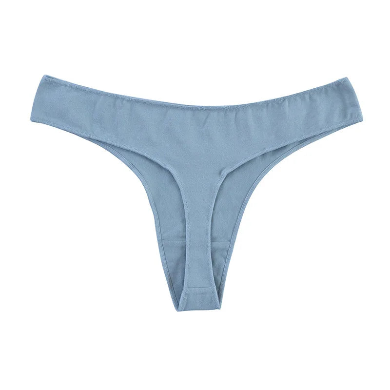 CowLost | product_id-4-pack-women-s-cotton-low-waist-breathable-solid-color-g-string-thongs-m-xl |12