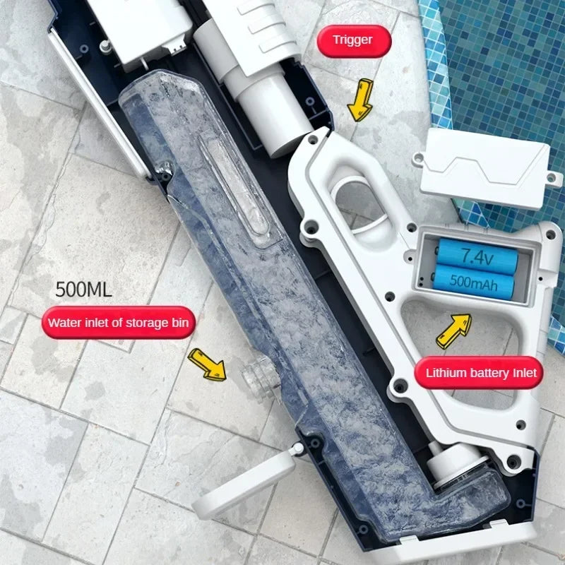 Automatic Electric Water Absorption High-Pressure Water Gun Toy for Kids