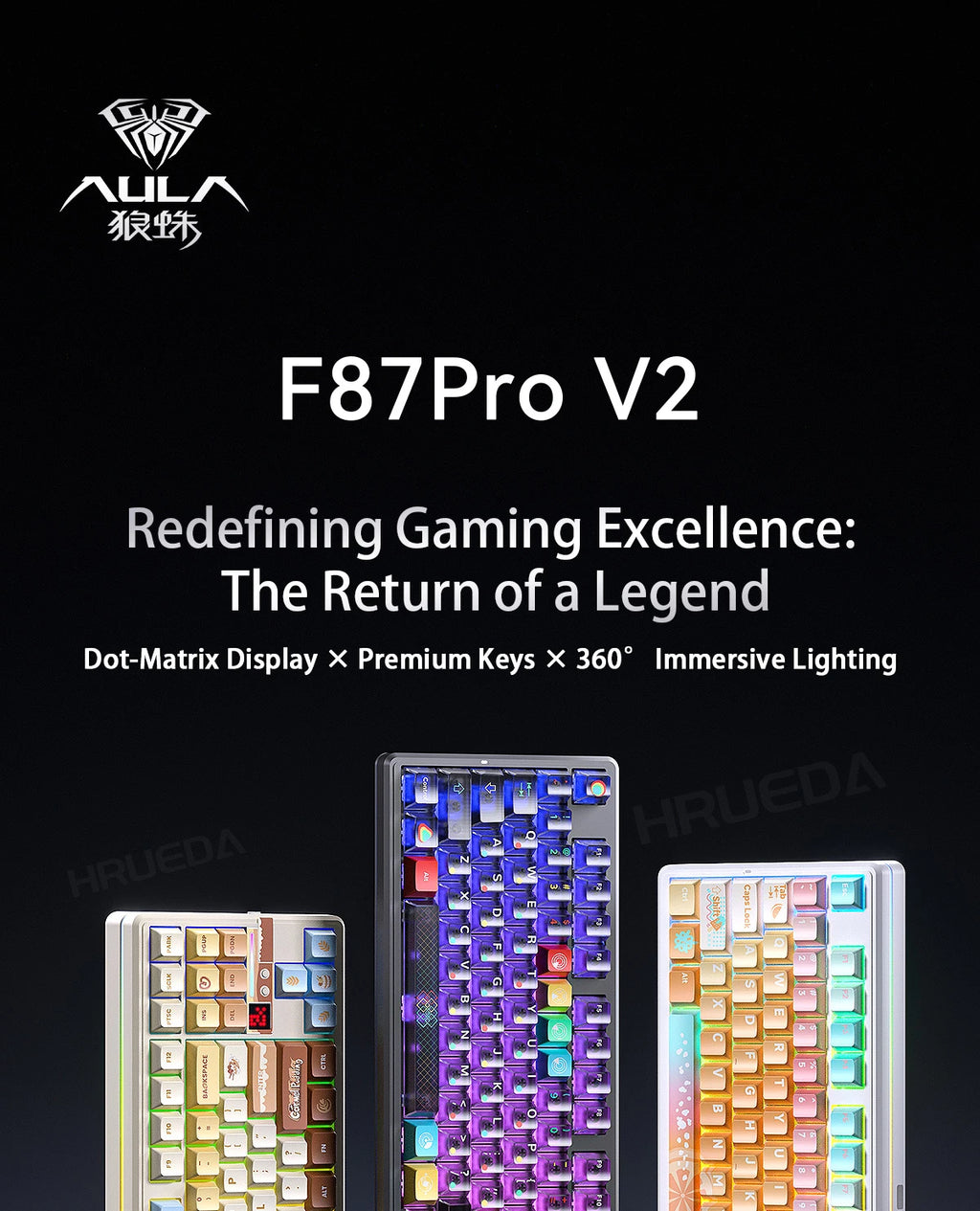 CowLost | aula-f87-pro-v2-mechanical-keyboard-3-modes-wireless-10000mah-long-battery-life |7