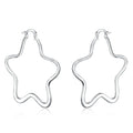 CowLost | business-card-cases-925-sterling-silver-geometric-hoop-earrings |6