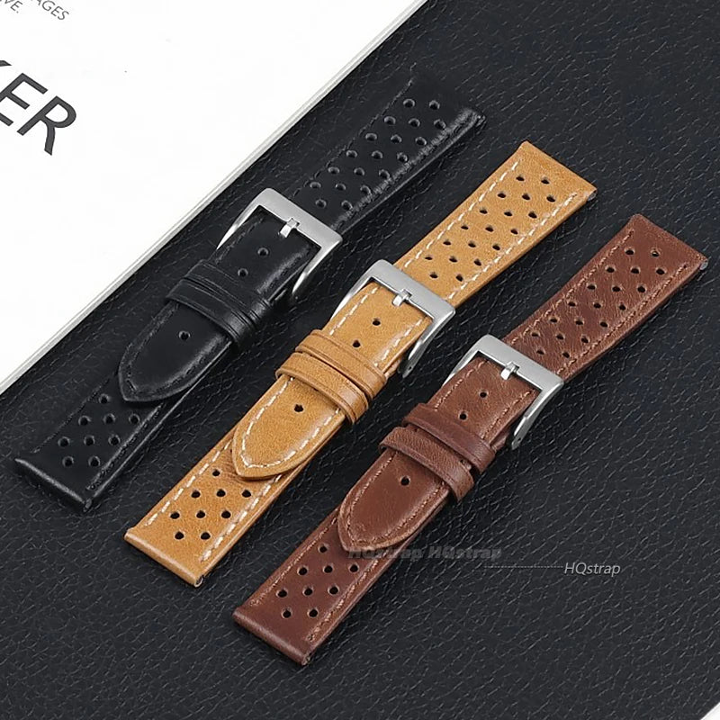 CowLost | product_id-breathable-genuine-cowhide-leather-watch-strap-18mm-22mm-for-tag-heuer-seiko-replacement |12