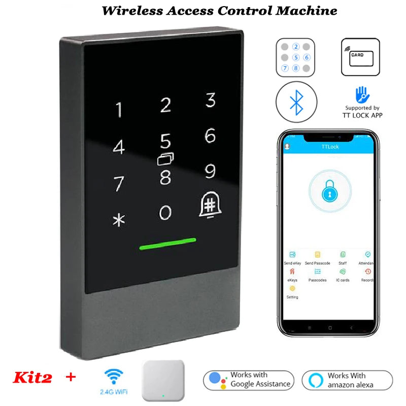 CowLost | video-door-intercoms-product_id-waterproof-bluetooth-access-control-k2-ttlock-with-optional-wifi-gateway-and-video-intercom-ic-card-support-nc-no-com |5