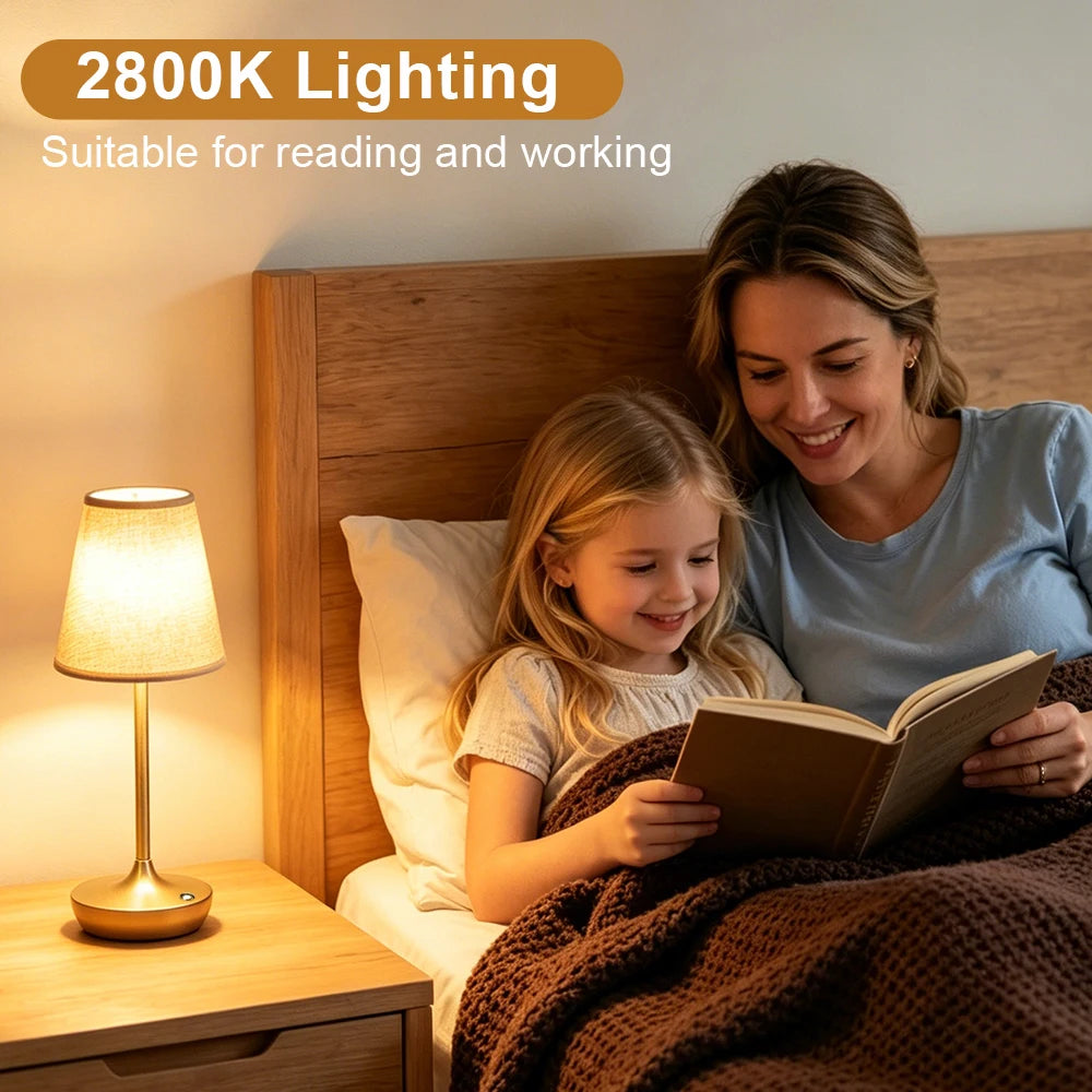 CowLost | product_id-rechargeable-dimmable-led-table-lamp-with-usb-and-fabric-shade-for-bedroom-bedside |8
