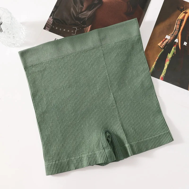 CowLost | product_id-women-s-seamless-ribbed-mid-rise-boyshort-sports-underwear-breathable-panties |16