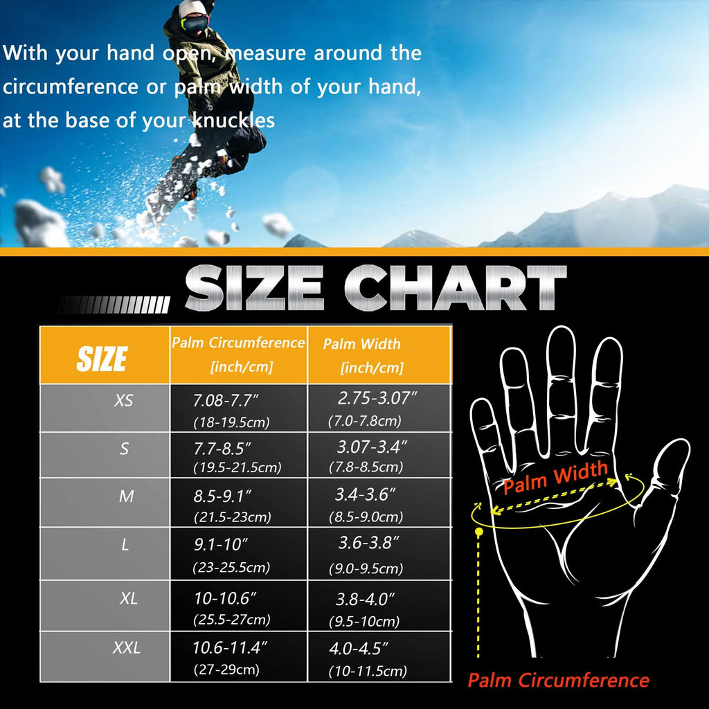 CowLost | waterproof-winter-ski-gloves-3m-thinsulate-touchscreen-thermal-outdoor-snowboard |6