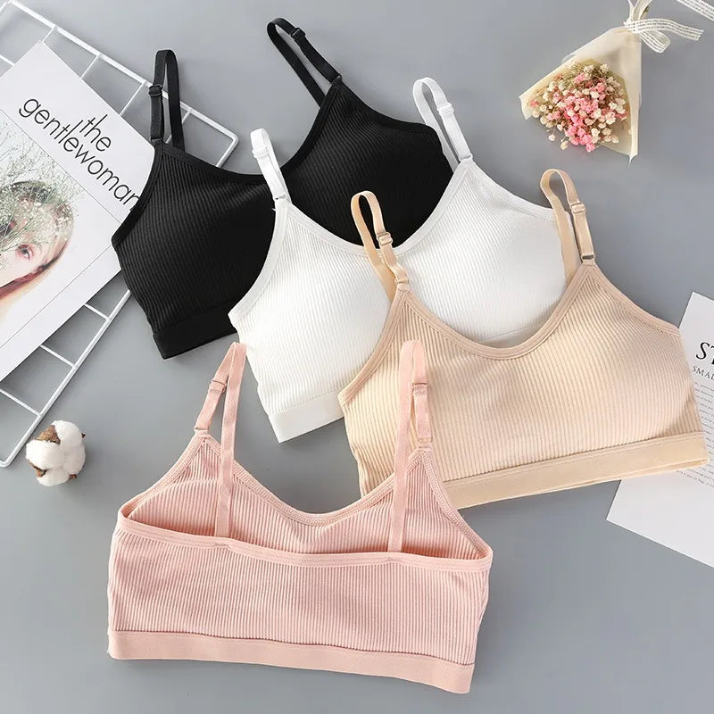 CowLost | product_id-2pcs-women-seamless-cotton-wireless-push-up-bralettes-with-adjustable-straps-set |1