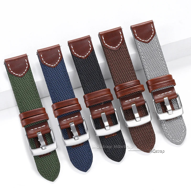CowLost | product_id-canvas-nylon-leather-strap-for-samsung-galaxy-watch-6-5-4-universal-20mm-22mm-band-for-seiko-casio |2
